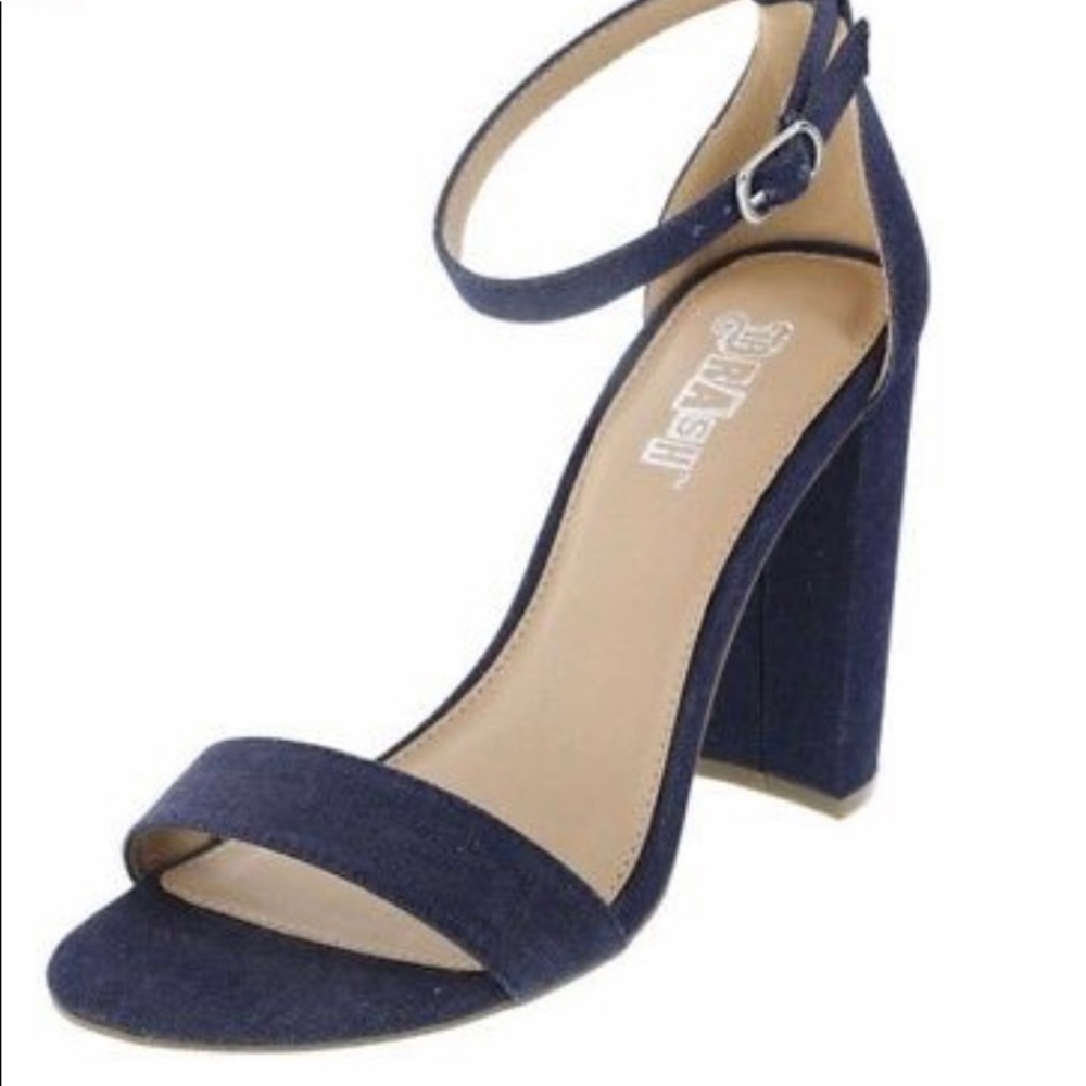 Brash denim heels
